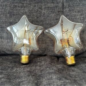 Star-Shaped Glass Lanterns - Gold Accents
